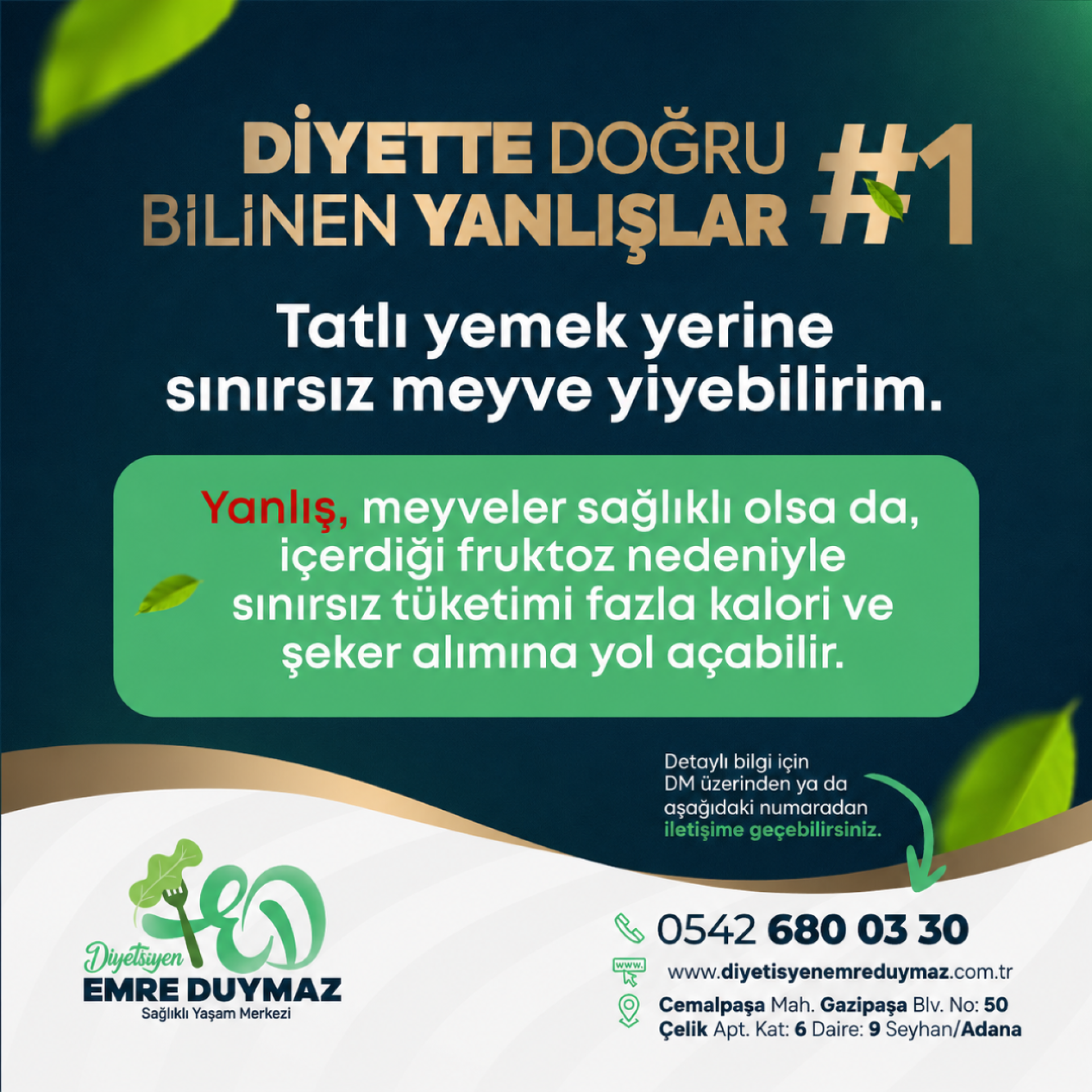 DİYETTE YANLIŞ BİLİNEN YANLIŞLAR